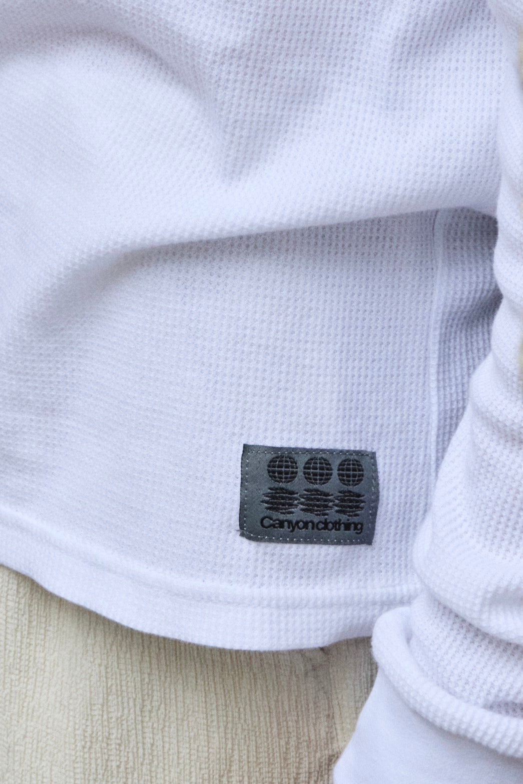 Crewneck thermal tee white