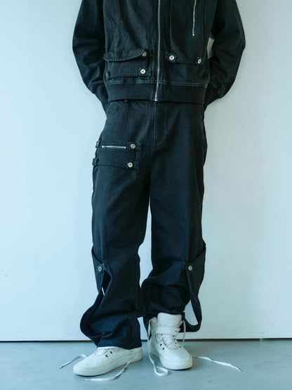 Convertible Pocket Denim Pants