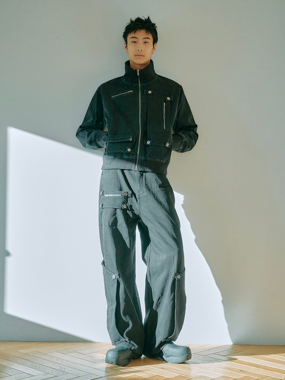 Convertible Pocket Denim Pants