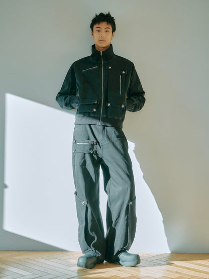 Convertible Pocket Denim Pants