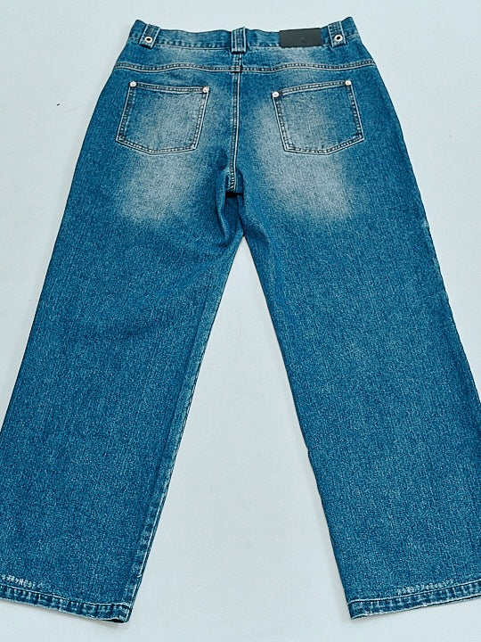 Washed Straight Denim