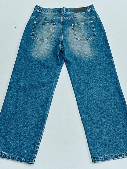 Washed Straight Denim