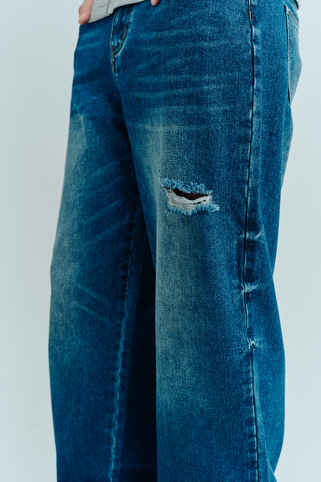 Washed Straight Denim