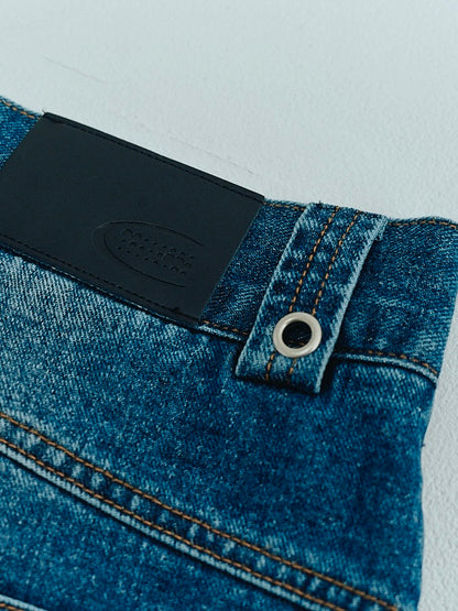 Washed Straight Denim