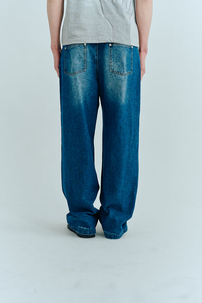 Washed Straight Denim