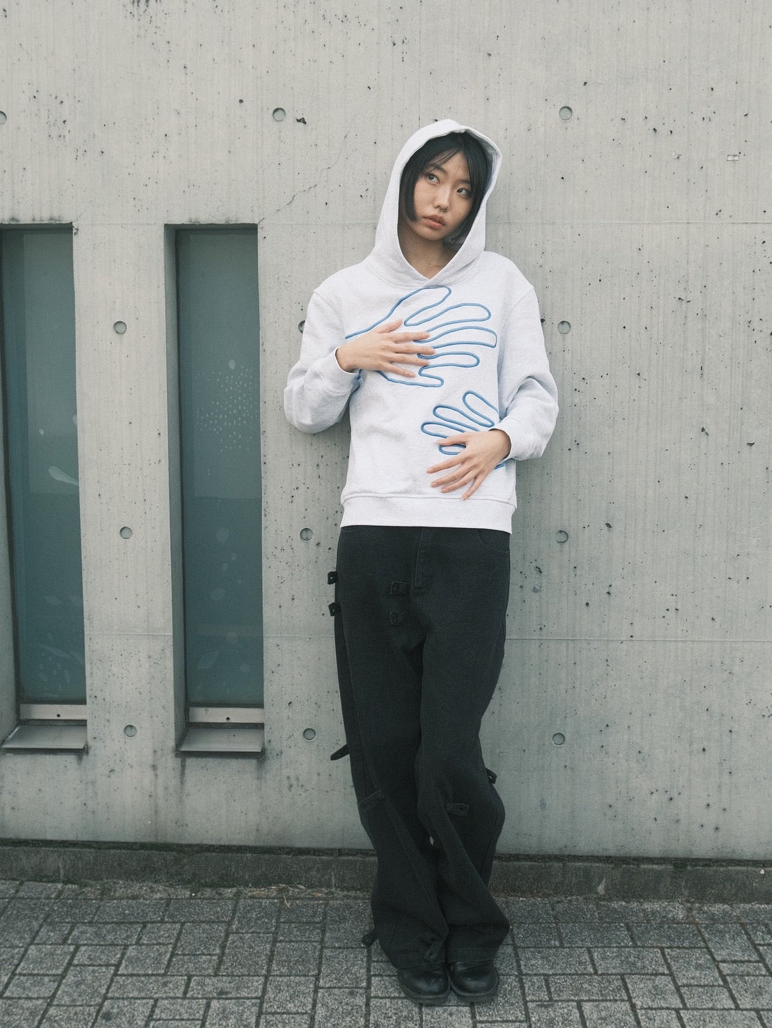 Handwaving hoodie ash grey