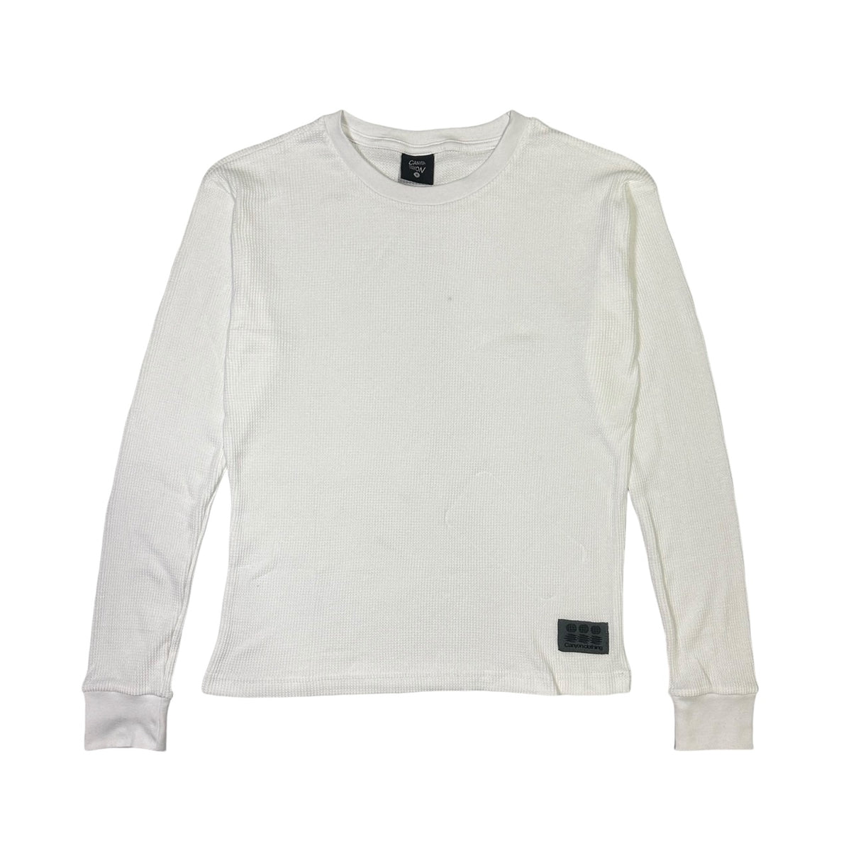 Crewneck thermal tee white
